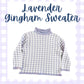 Lavender Gingham Sweater