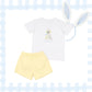 Boys cotton shirt and yellow shorts set