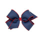 Navy and red stitch 6” classic bow