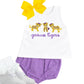 Purple gingham diaper set