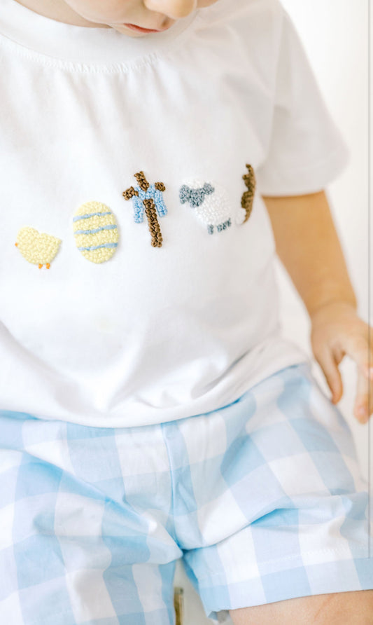 Boys French knot Easter set