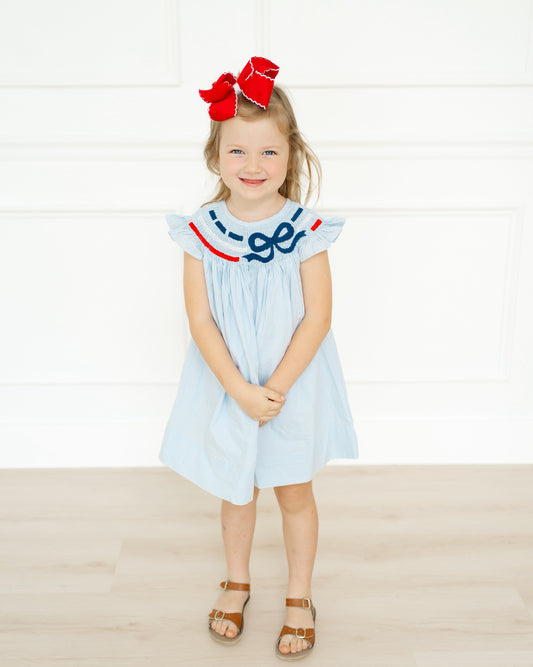 Patriotic bow dress