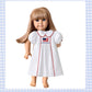 Doll smocked flag dress