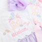 Lavender gingham scallop bubble
