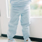 Blue SCALLOP organic cotton knit set