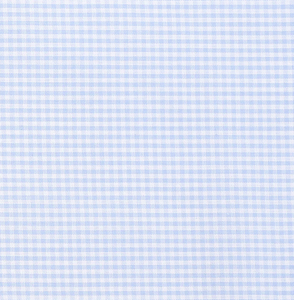 1 meter of blue gingham fabric