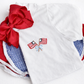 Hand Stitched flag shirt