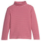 Red and white stripe turtle neck