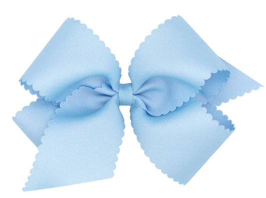 Blue 6” bow with scallops