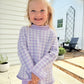 Lavender Gingham Sweater