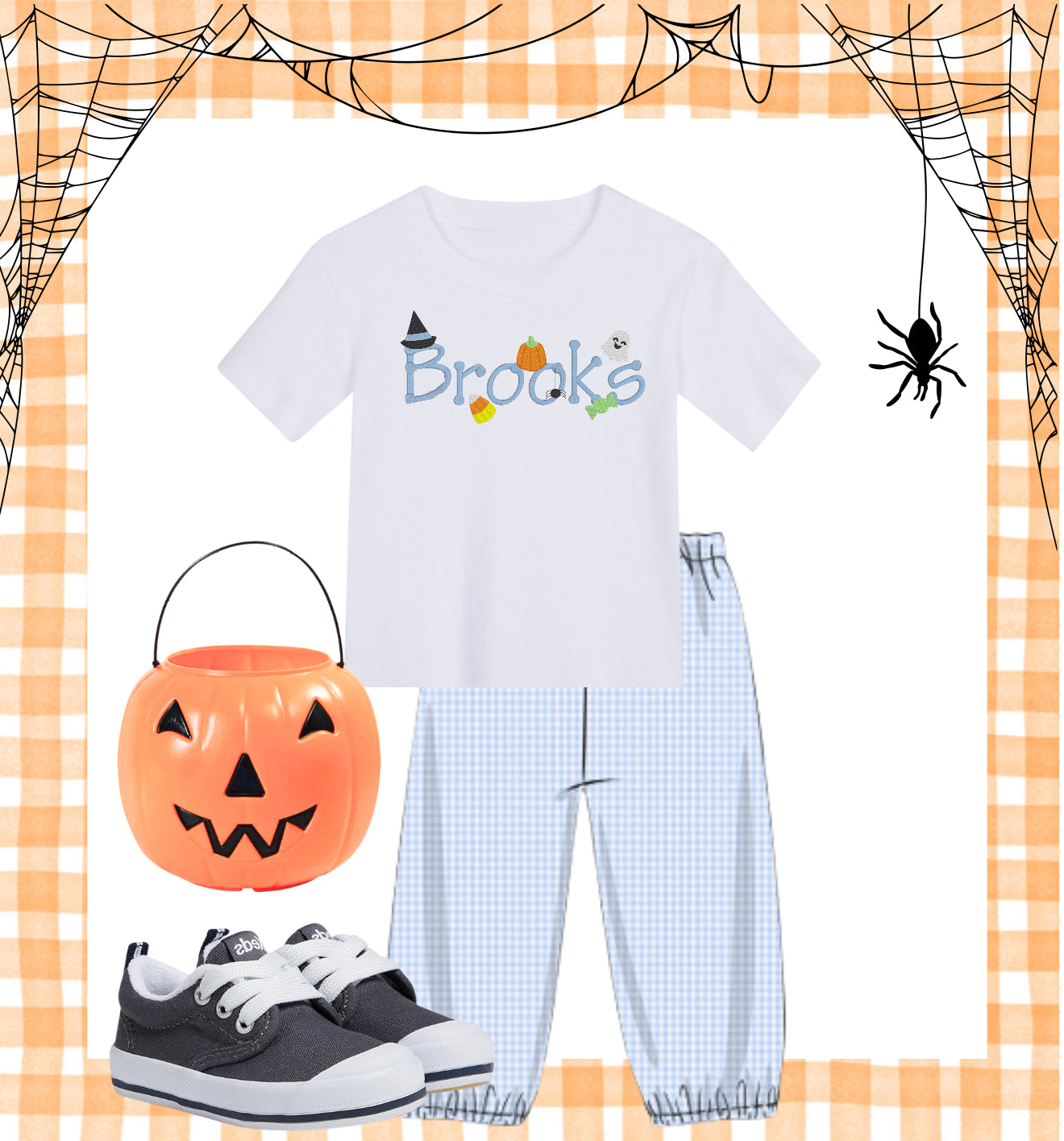 Boy Halloween knit cotton shirt