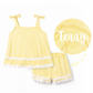 Yellow Terry Ric Rac set