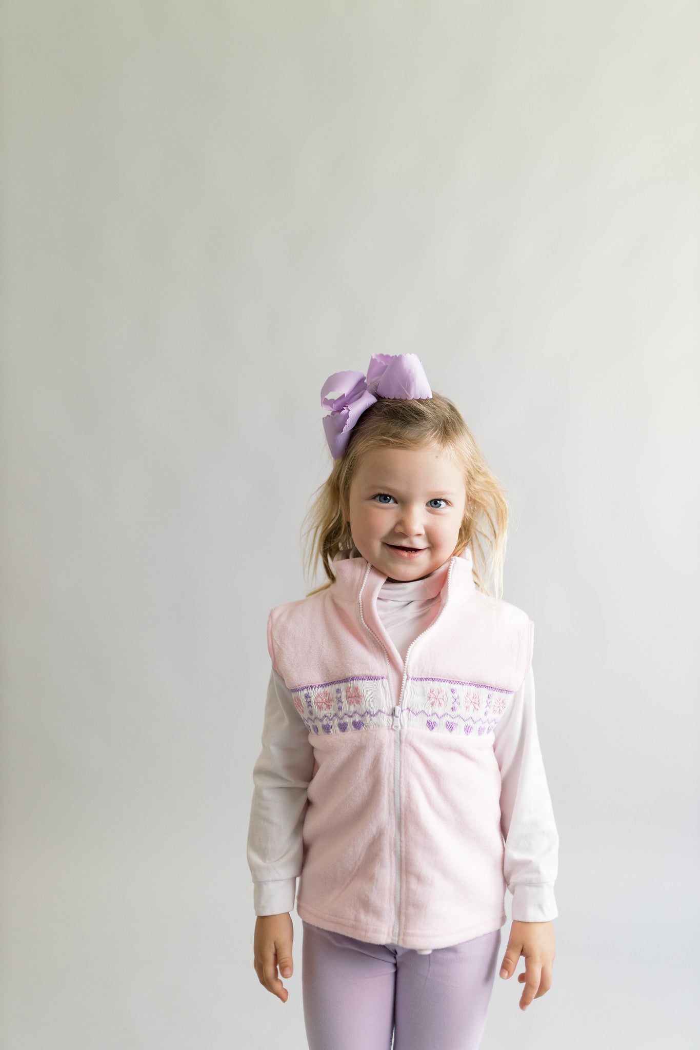 Smock fleece vest