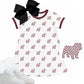 Maroon dog knit cotton dress