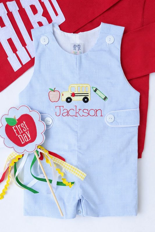 Boys blue gingham short all