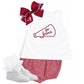 Garnet gingham diaper set