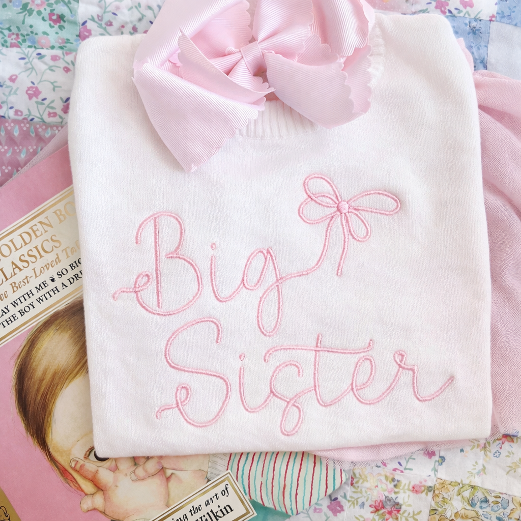 Big sister bows sweater