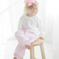 Girls pink gingham pant set