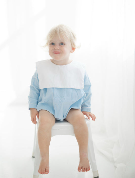 Boys blue corduroy bubble