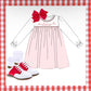 Pink and red dress