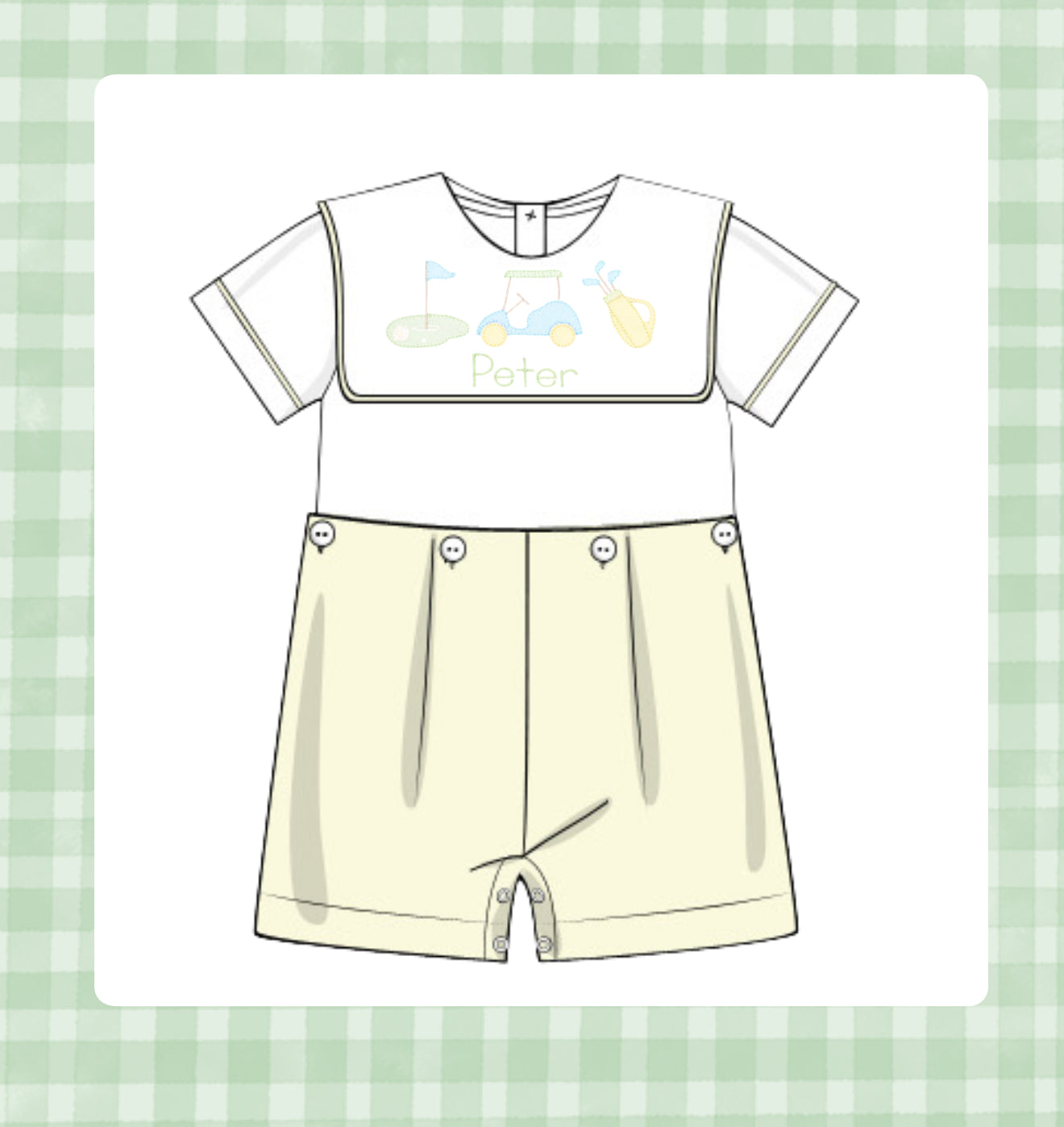 Boys bib spring short set