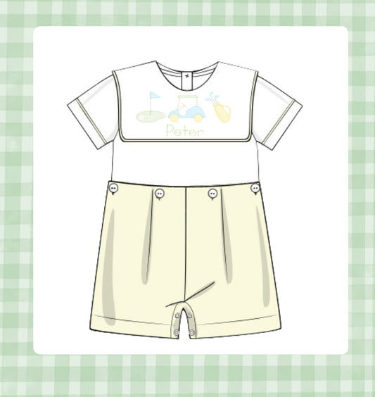 Boys bib spring short set