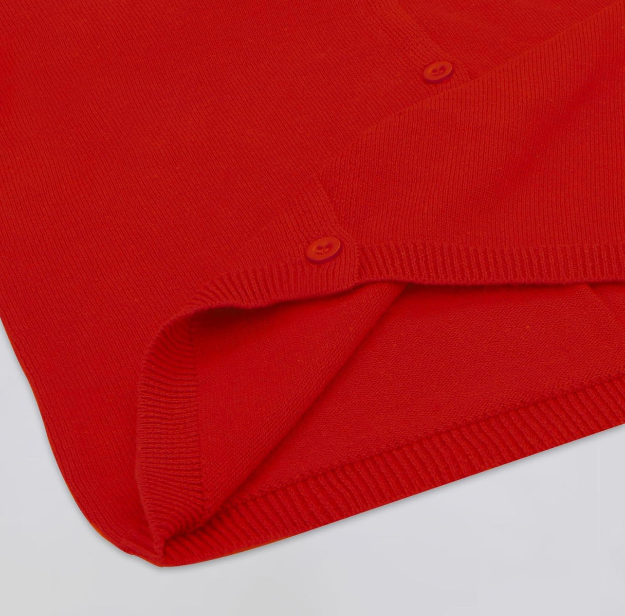 Red cardigan