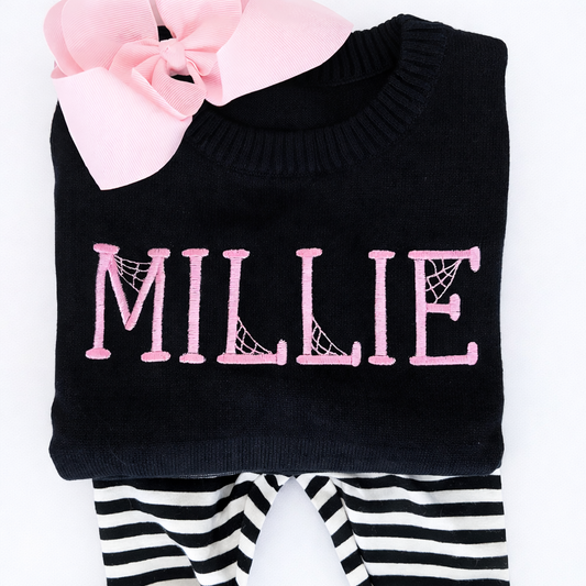 Spider webs name sweater