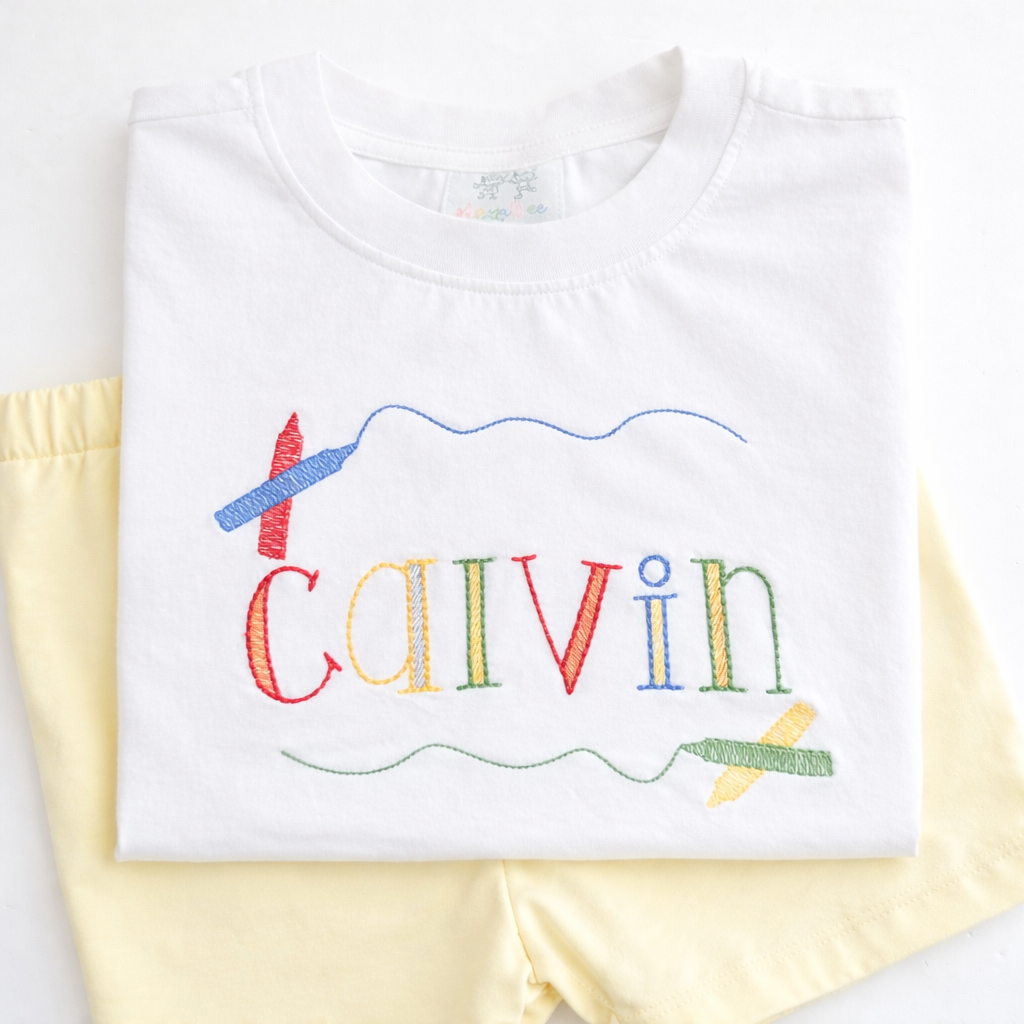 Boys back to school custom shirt set