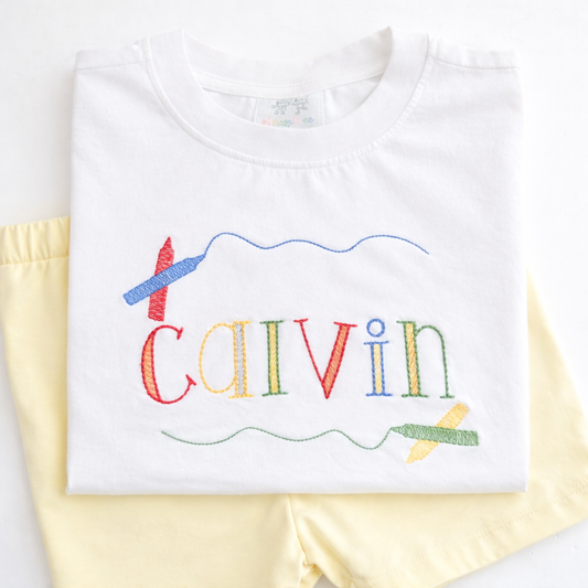 Boys back to school custom shirt set