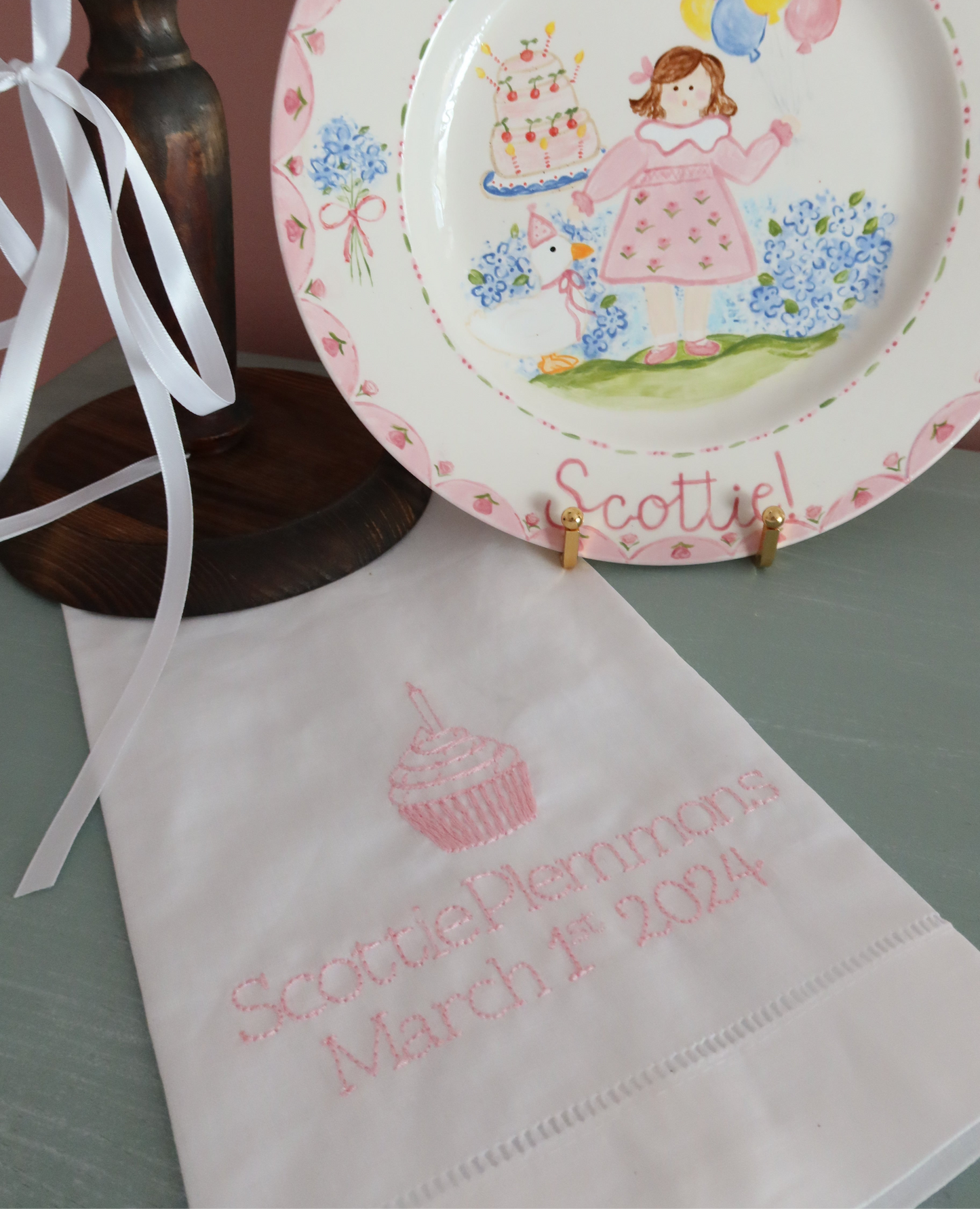 Heirloom Birthday Tea Towel Linen