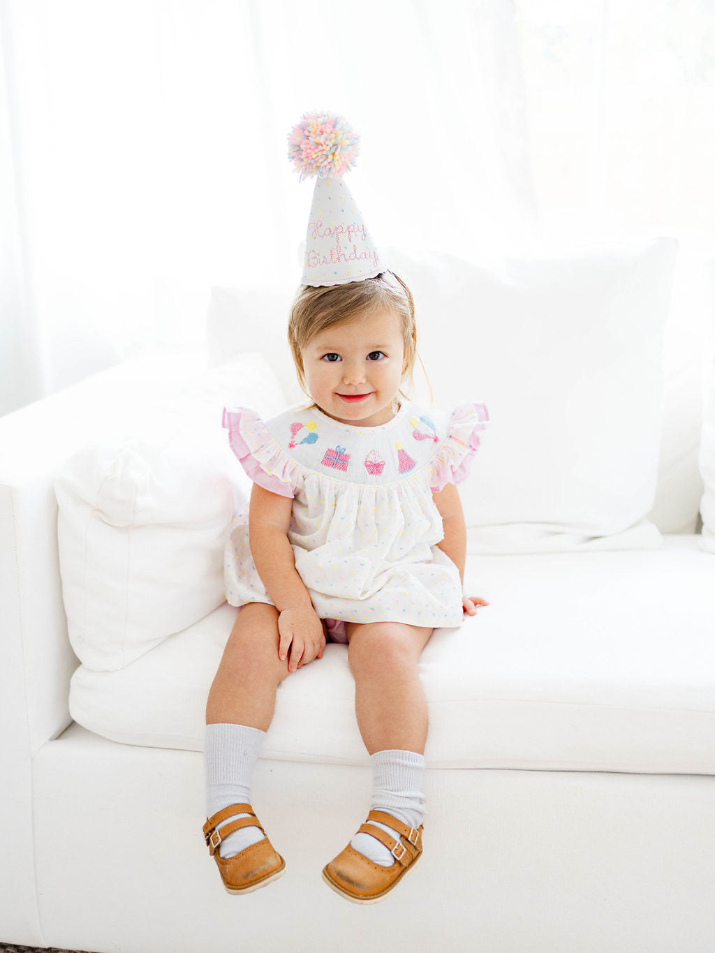 Birthday girl swiss dot set