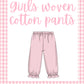 Girls Woven cotton pants