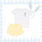 Boys cotton shirt and yellow shorts set