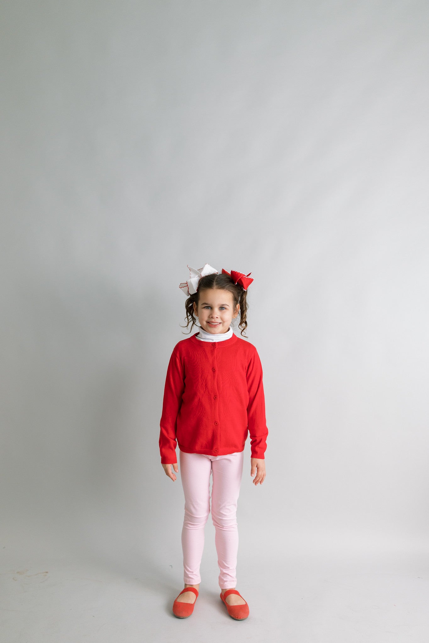 Red cardigan