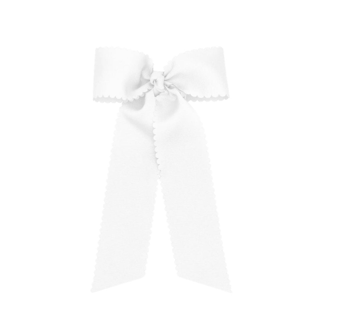 White scallop long bow