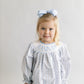Blue and tan custom smock