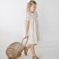 Girls tan gingham dress