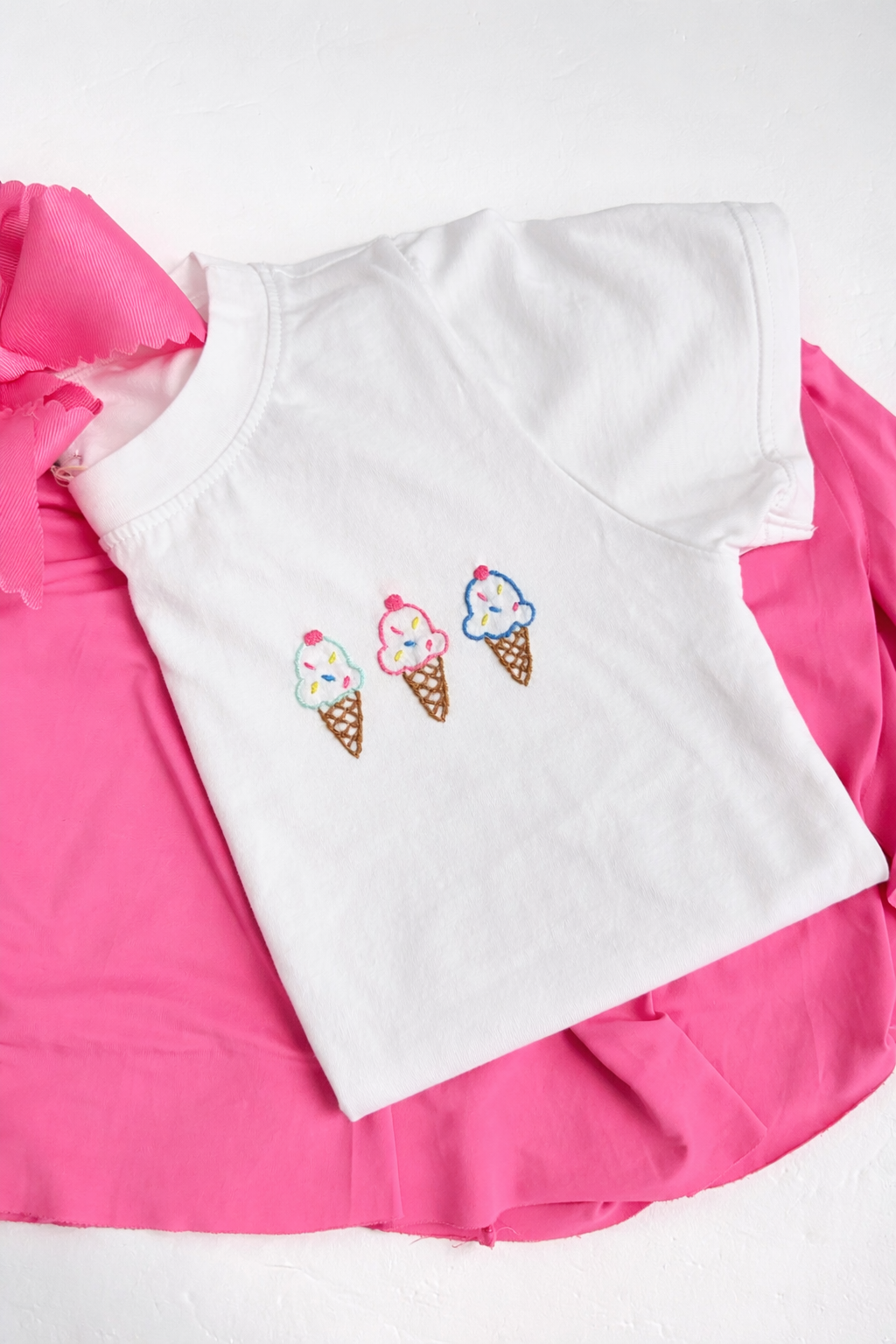 Hand Stitched Ice Cream shirt