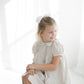Girls tan gingham dress