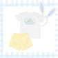 Boys cotton shirt and yellow shorts set