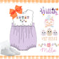 Lavender gingham scallop bubble