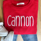 Boys monogramed red sweater