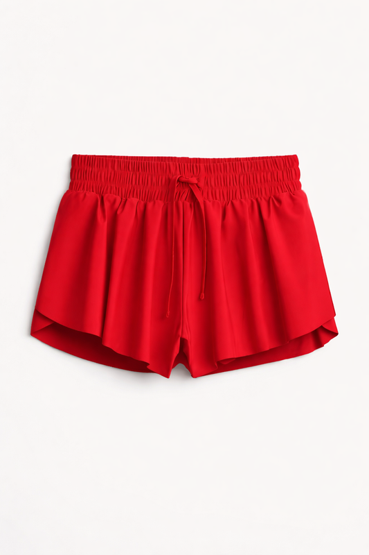 Red Girls butterfly shorts
