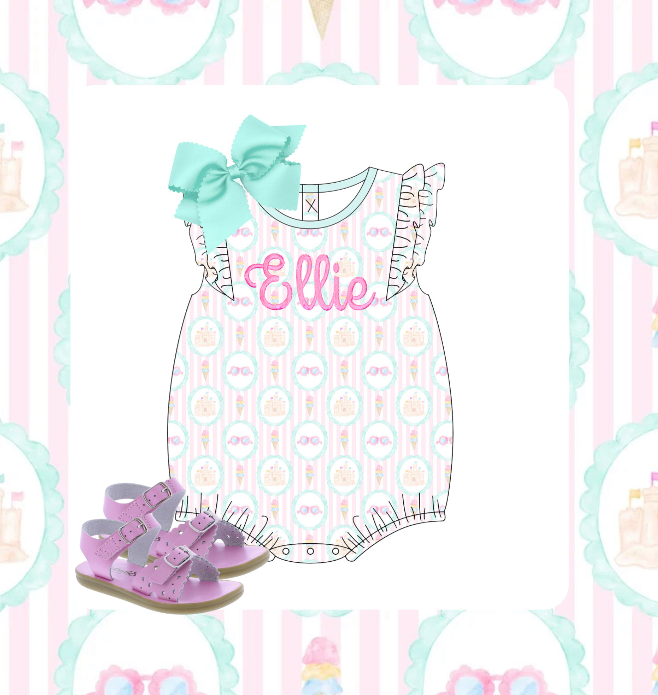 Knit cotton ice cream bubble