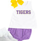 Purple gingham diaper set