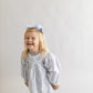 Blue and tan custom smock
