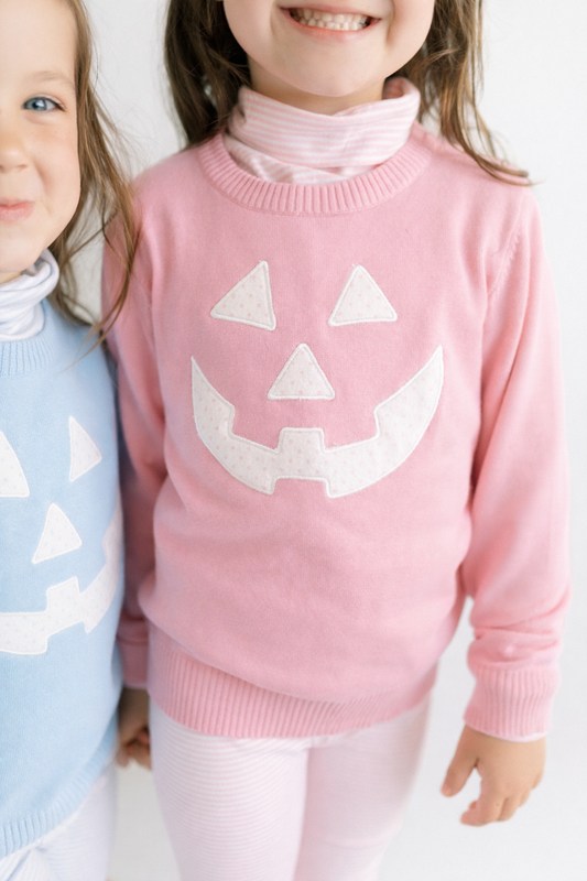 Pumpkin appliqué sweater
