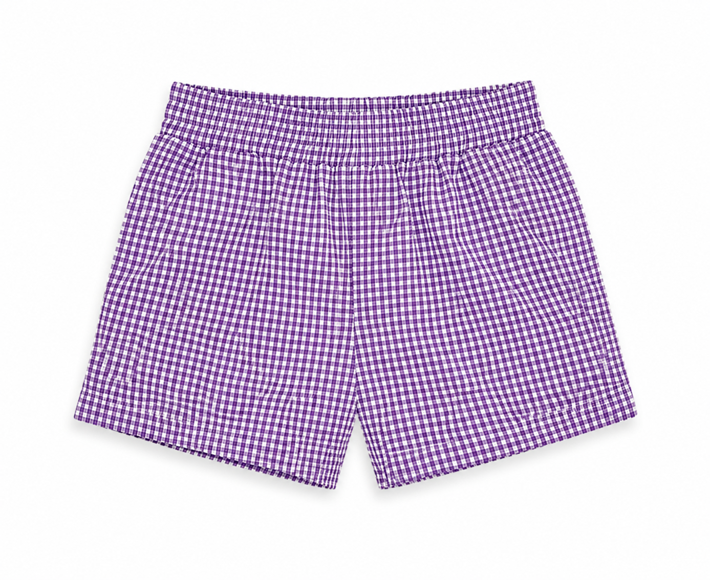 Purple gingham shorts